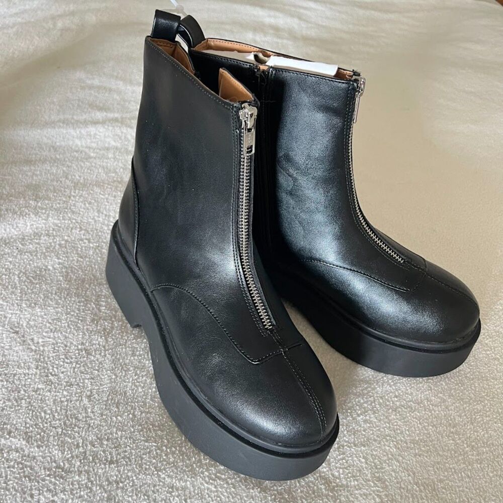 NWT Wild Fable Women's Black Platform Boots, Size 7 1/2